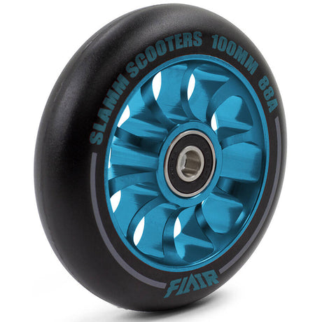 Slamm Flair 2.0 100mm Scooter Wheel - Black/Blue