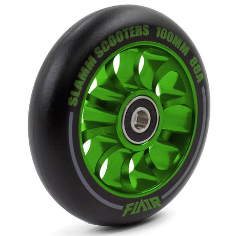 Slamm Flair 2.0 100mm Scooter Wheel - Black/Green