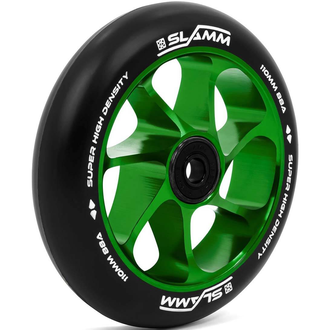 Slamm Team 110mm Scooter Wheel - Black/Green
