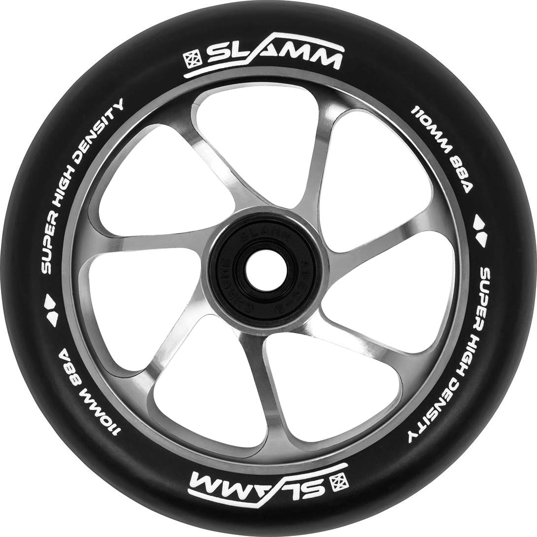 Slamm Team 110mm Scooter Wheel - Black/Silver