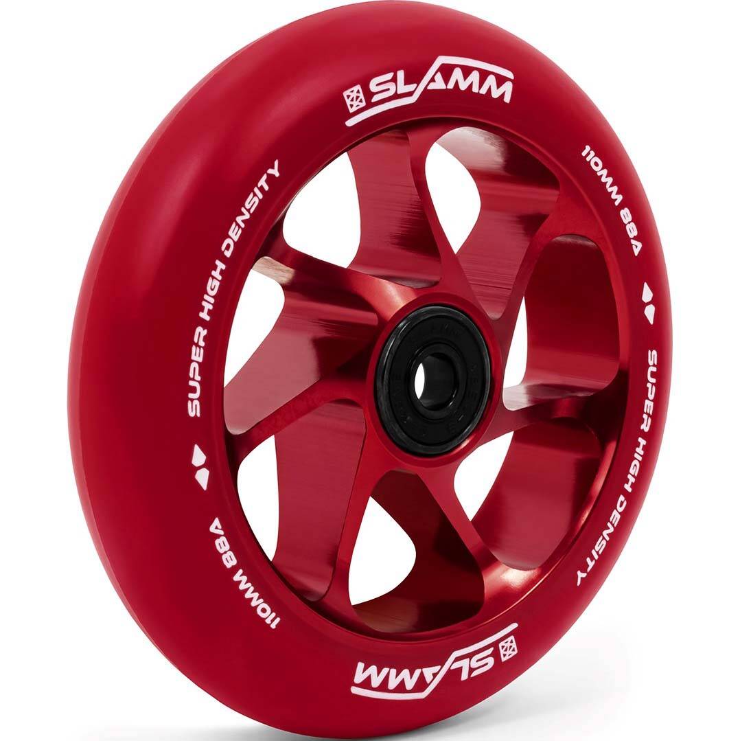 Slamm Team 110mm Scooter Wheel - Red/Red