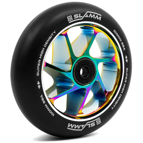 Slamm Team 100mm Scooter Wheel - Black/Neochrome