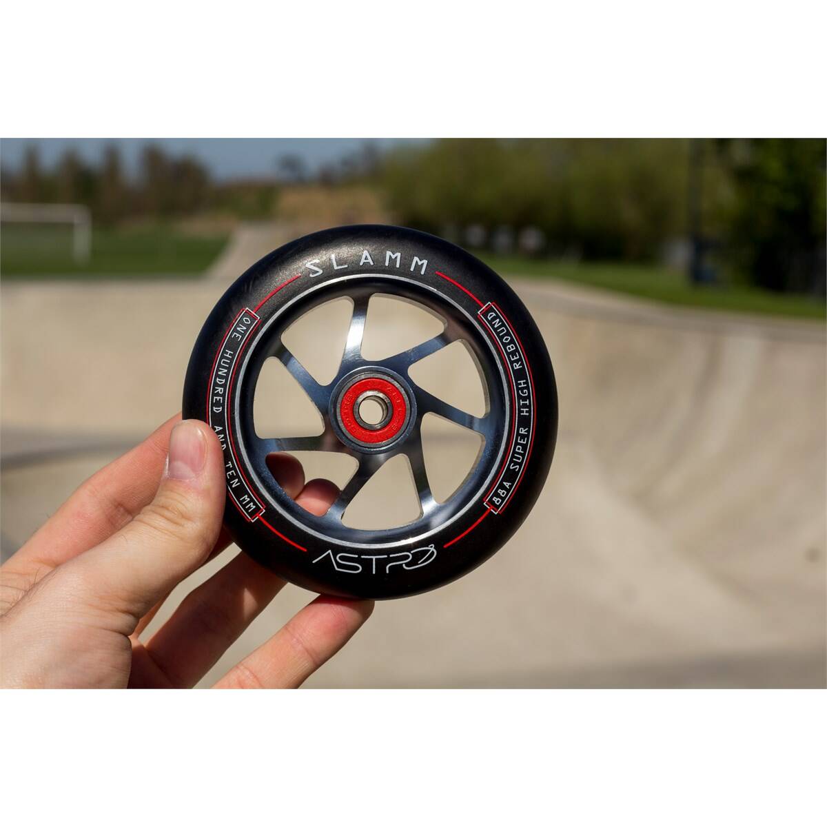 Slamm Astro 110mm Scooter Wheel - Black/Black