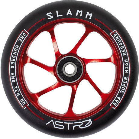 Slamm Astro 110mm Scooter Wheel - Black/Red