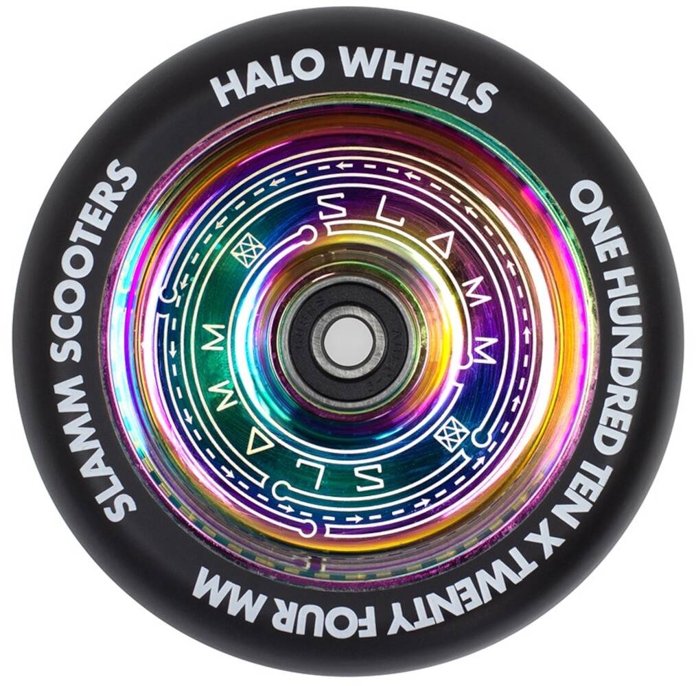 Slamm Halo Deep Dish 110mm Scooter Wheel - Neochrome