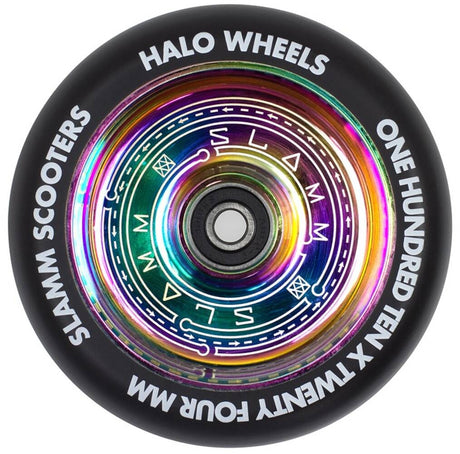 Slamm Halo Deep Dish 110mm Scooter Wheel - Neochrome