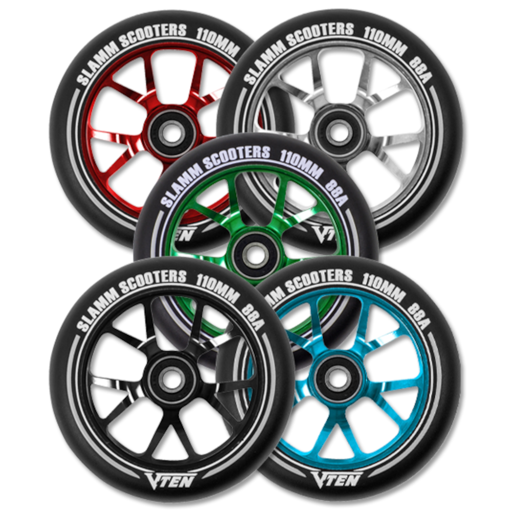 Slamm V-Ten II 110mm Scooter Wheel - Black/Red