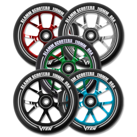 Slamm V-Ten II 110mm Scooter Wheel - Black/Red