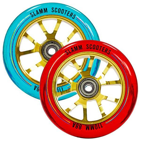Slamm V-Ten II Ghost 110mm Scooter Wheel - Blue -