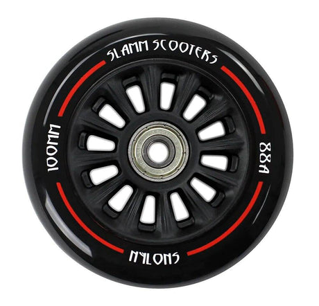 Slamm 100mm Nylon Core Wheel + Bearings - Black/Black