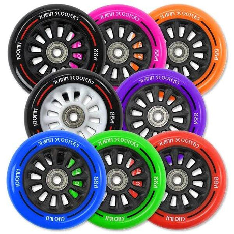 Slamm Nylon Core 100mm Wheel + Bearings - Black / Green