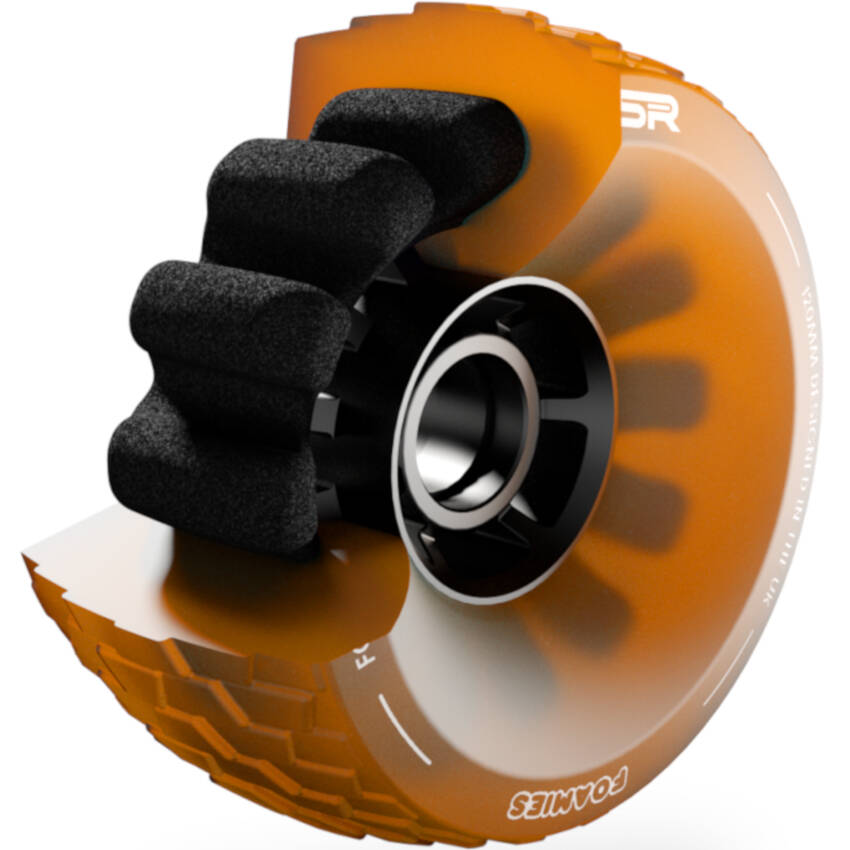 Slick Revolution Foamies 120mm (78A) Wheels - Orange
