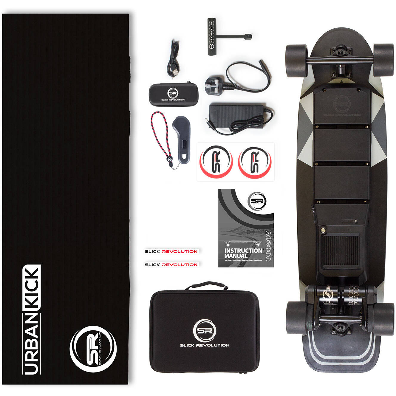 Slick Revolution Urban Kick (Rough Stuff Wheels) Electric Skateboard