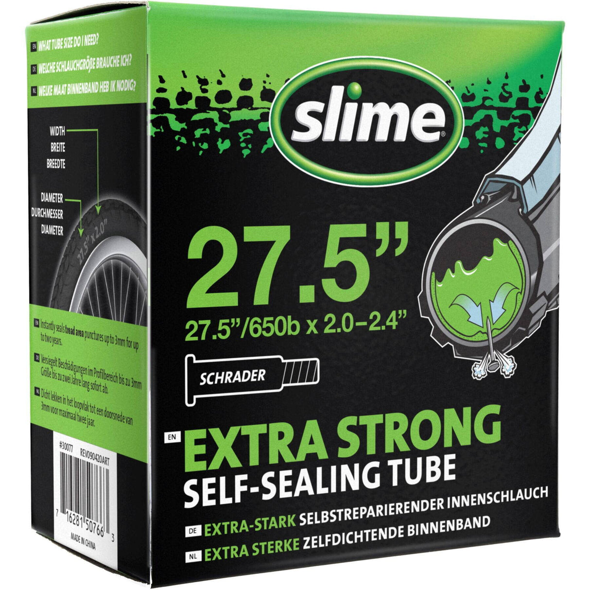 Slime Smart Tube Schrader Valve Inner Tube - 27.5" x 2.0-2.40"