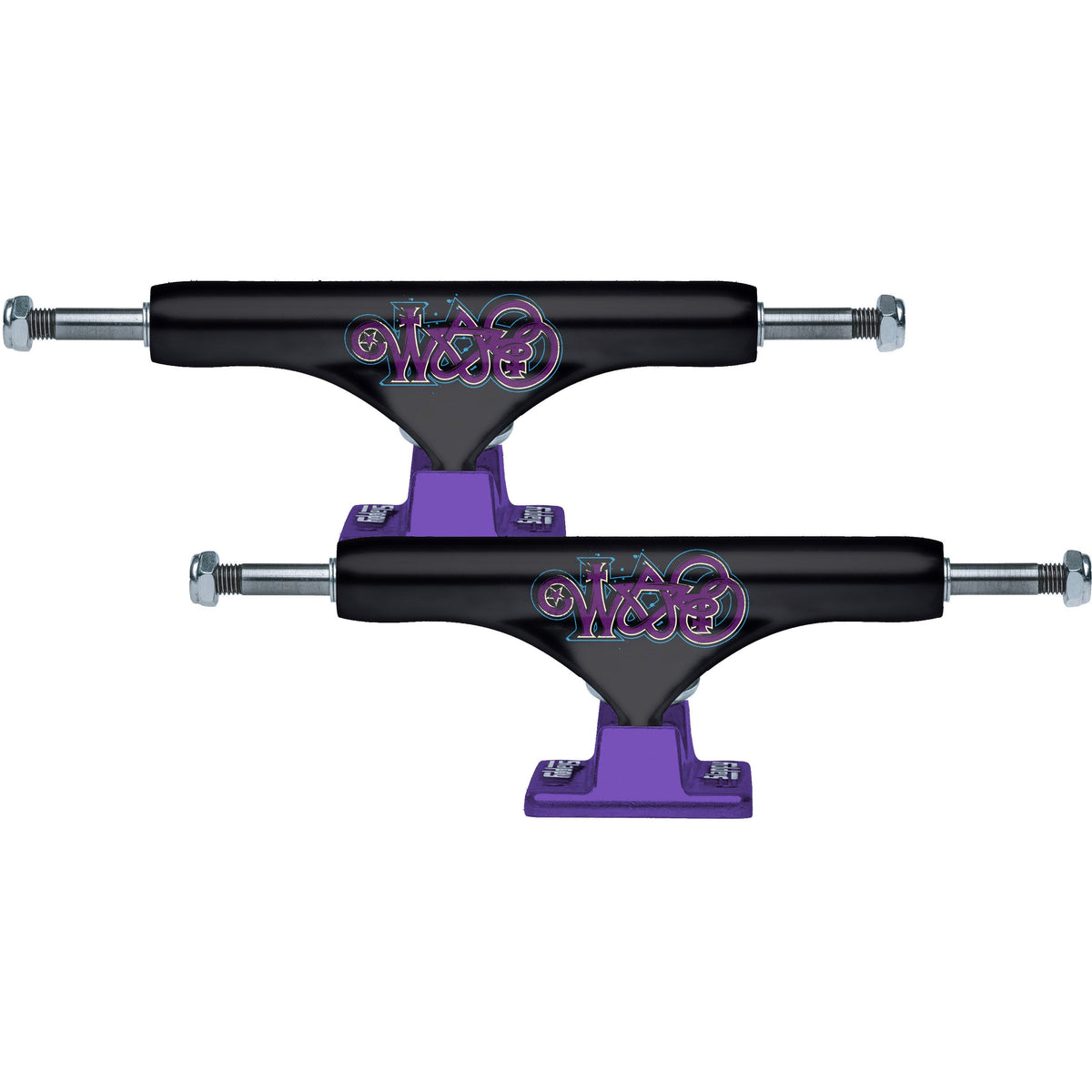 Slappy ST1 Hollow Bam Skateboard Trucks - Black/Purple 9