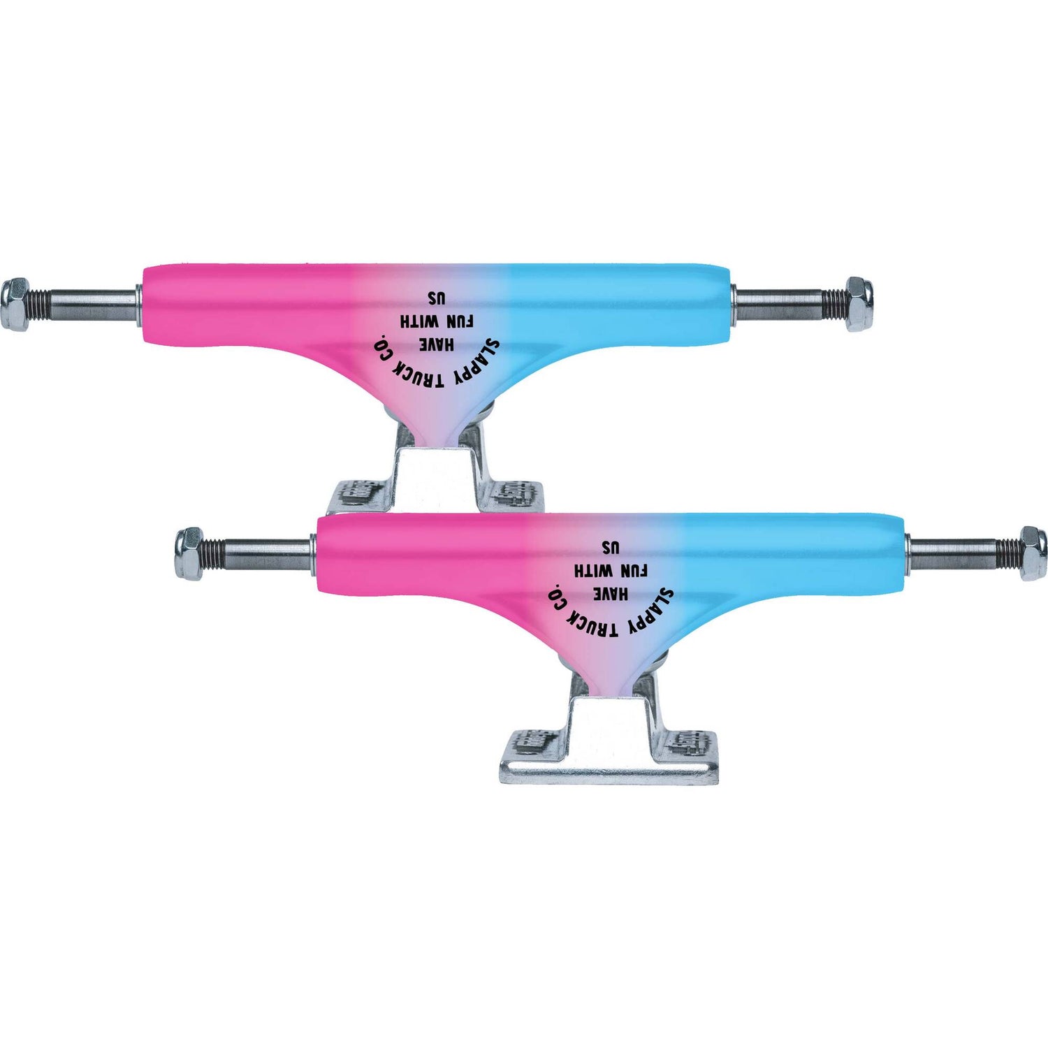 Slappy ST1 Classic Skateboard Trucks - Pink/Blue 8.25"