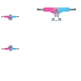 Slappy ST1 Classic Skateboard Trucks - Pink/Blue 8"
