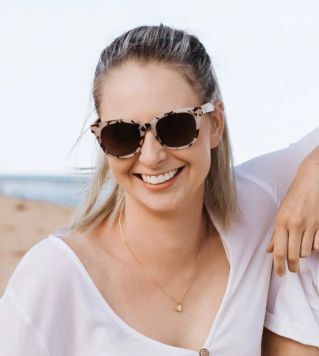 SOEK Lila Grace Polarized Sunglasses - Ivory Tortoise