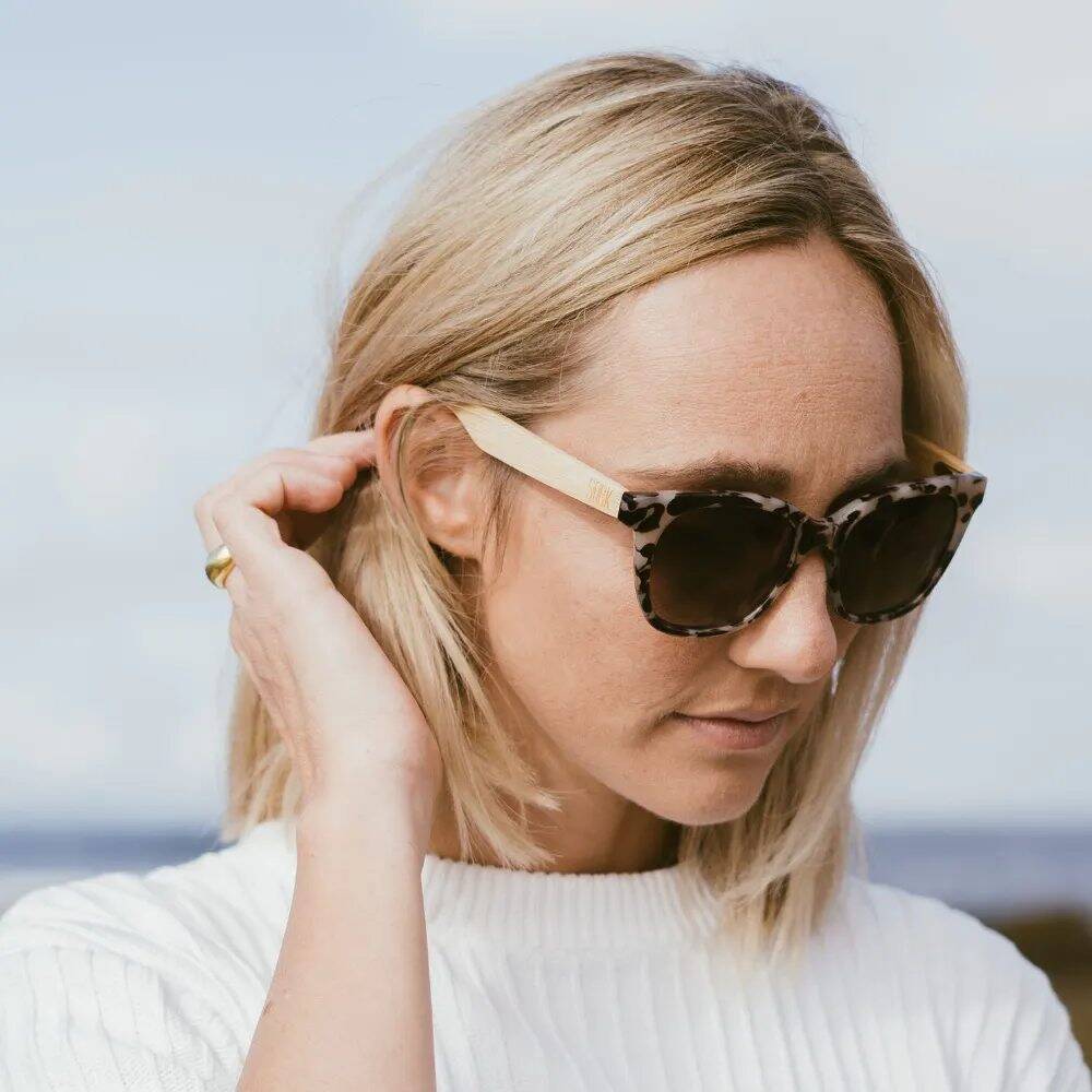 SOEK Lila Grace Polarized Sunglasses - Ivory Tortoise