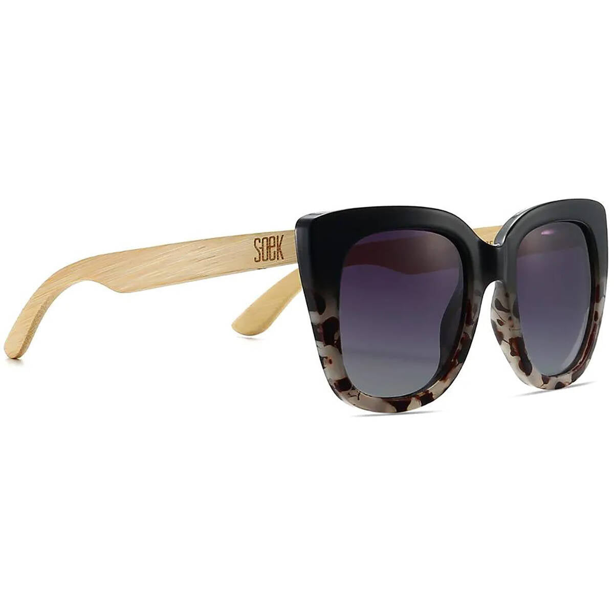 SOEK Riviera Polarized Sunglasses - Black/Ivory Tortoise