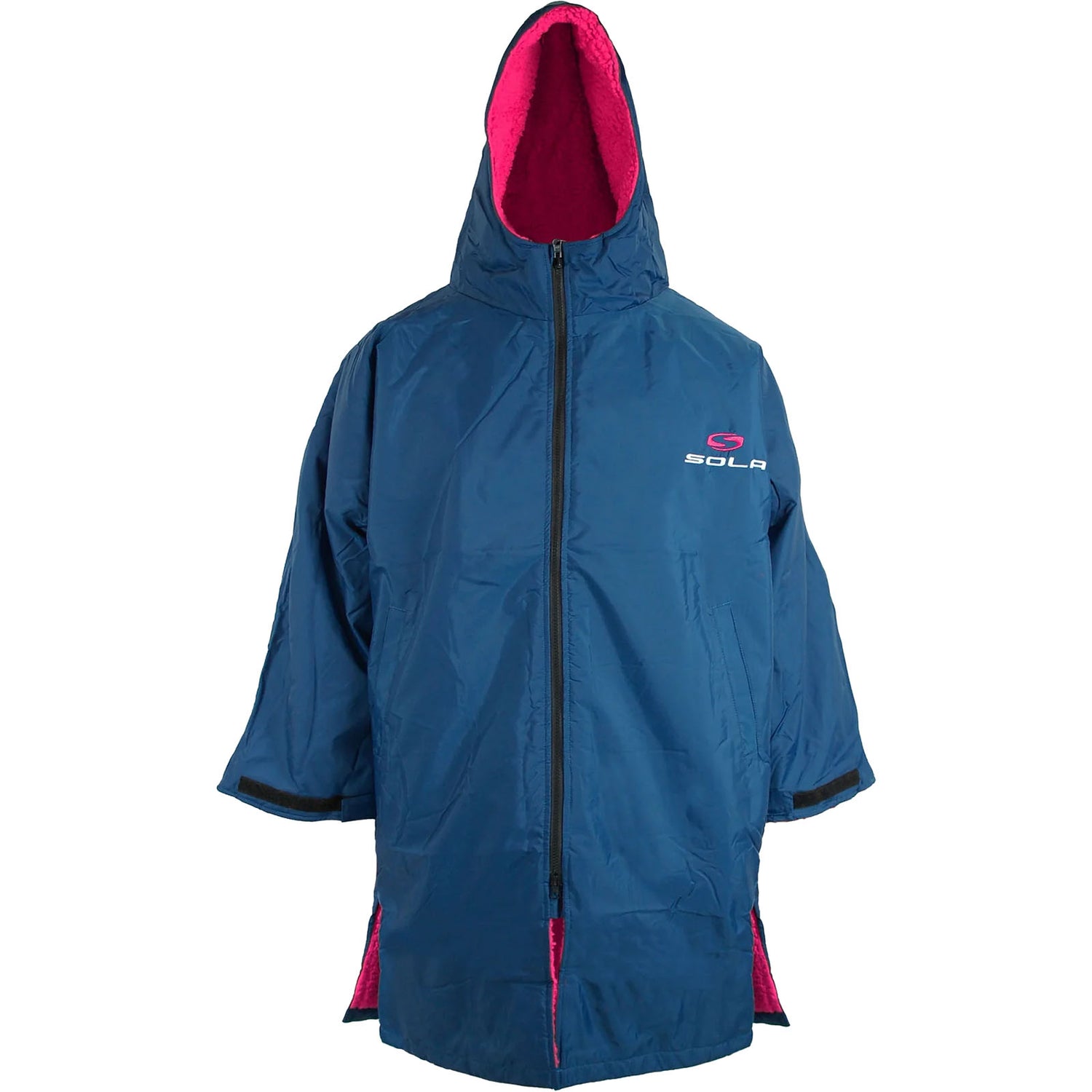 Sola Waterproof Changing Robe - Navy/Pink