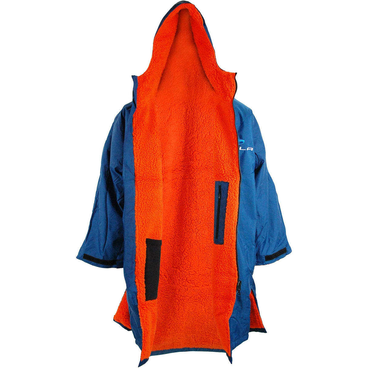 Sola Waterproof Changing Robe - Navy/Orange