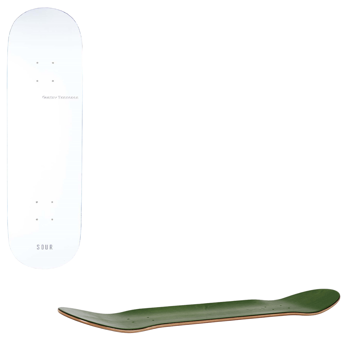 Sour The White Board Skateboard Deck - Gustav 7.875"