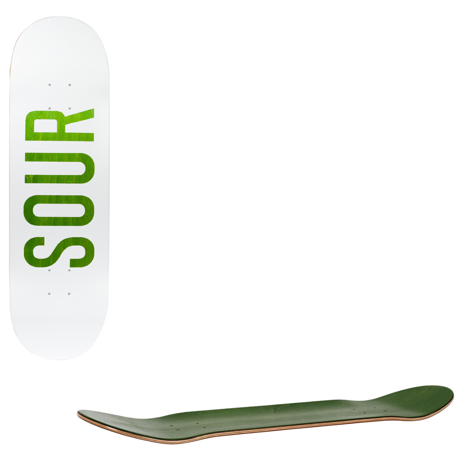 Sour Sour Army Skateboard Deck - White 8.25"