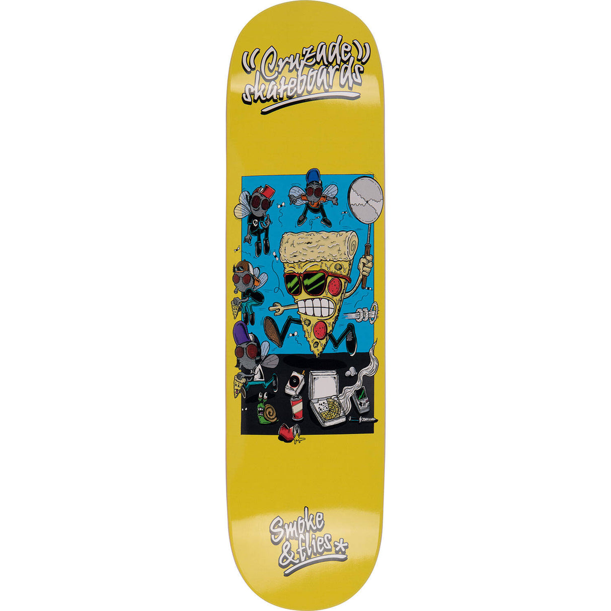 Cruzade Smoke and Flies Skateboard Deck - 8"
