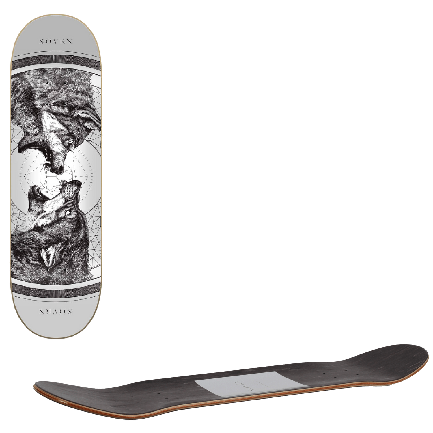 SOVRN Geri & Freki Skateboard Deck - 8.25''