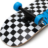 Speed Demons Checkers Complete Skateboard - Black/Blue 8"
