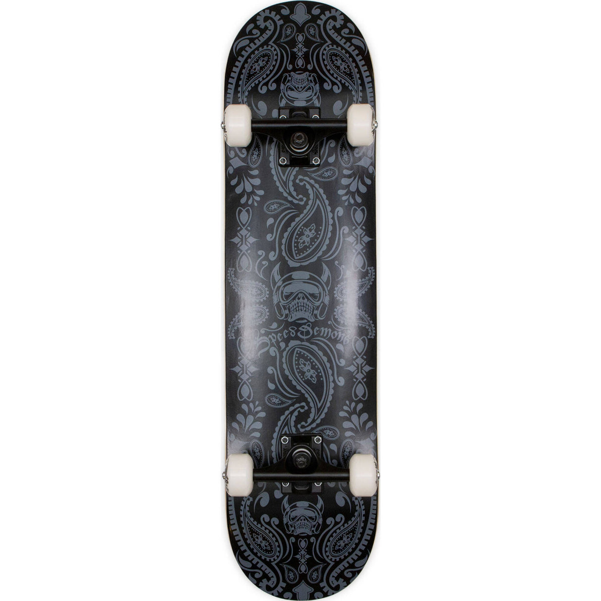 Speed Demons Bandana Complete Skateboard - Black/Black 8.25"