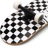 Speed Demons Checkers Complete Skateboard - Black/White 7.5"