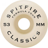Spitfire Formula Four Classic 97a Skateboard Wheels - Natural 53mm (Pack of 4)