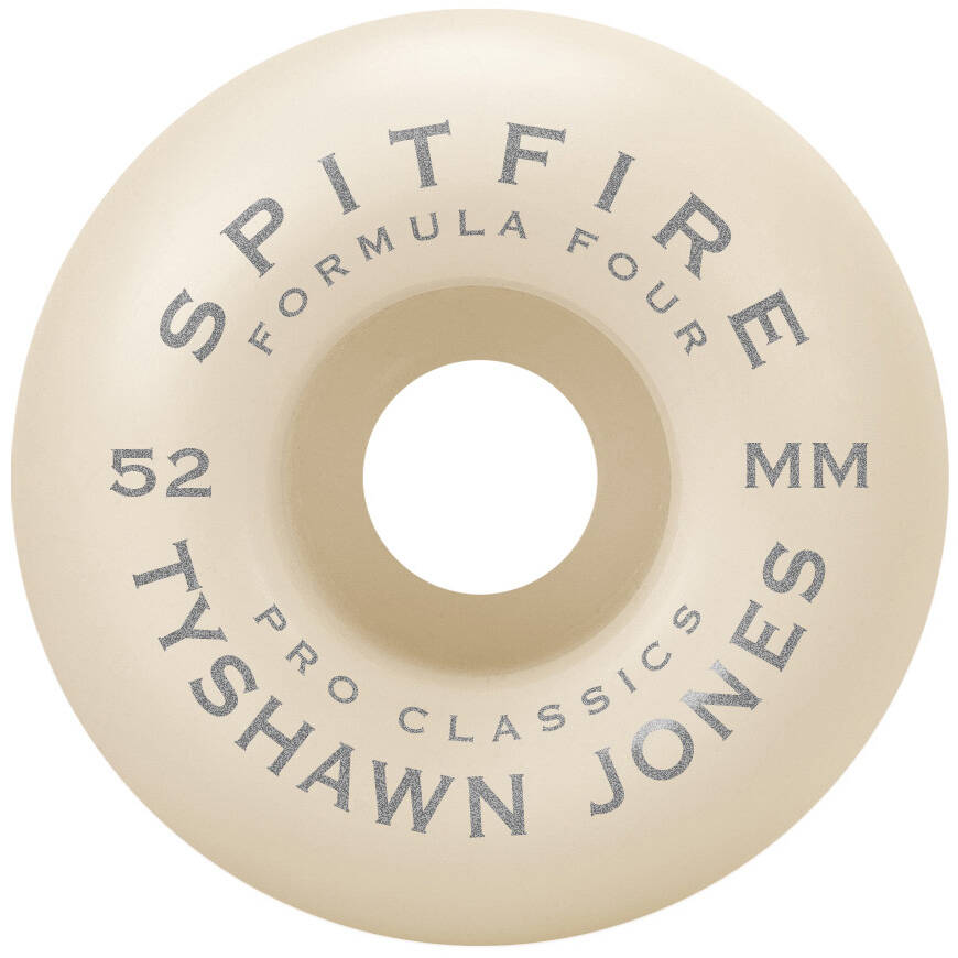 Spitfire Formula Four Tyshawn Forever Pro Classic 99a Skateboard Wheels - White 52mm (Pack of 4)