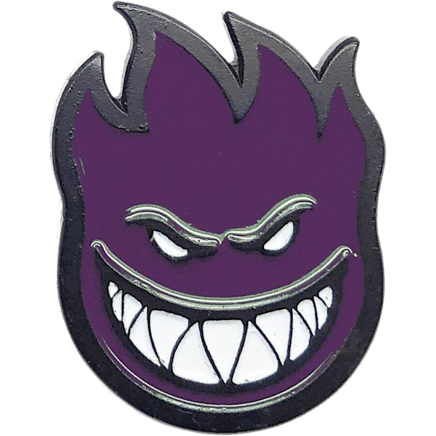 Spitfire Bighead Fill Lapel Pin - Black/Purple