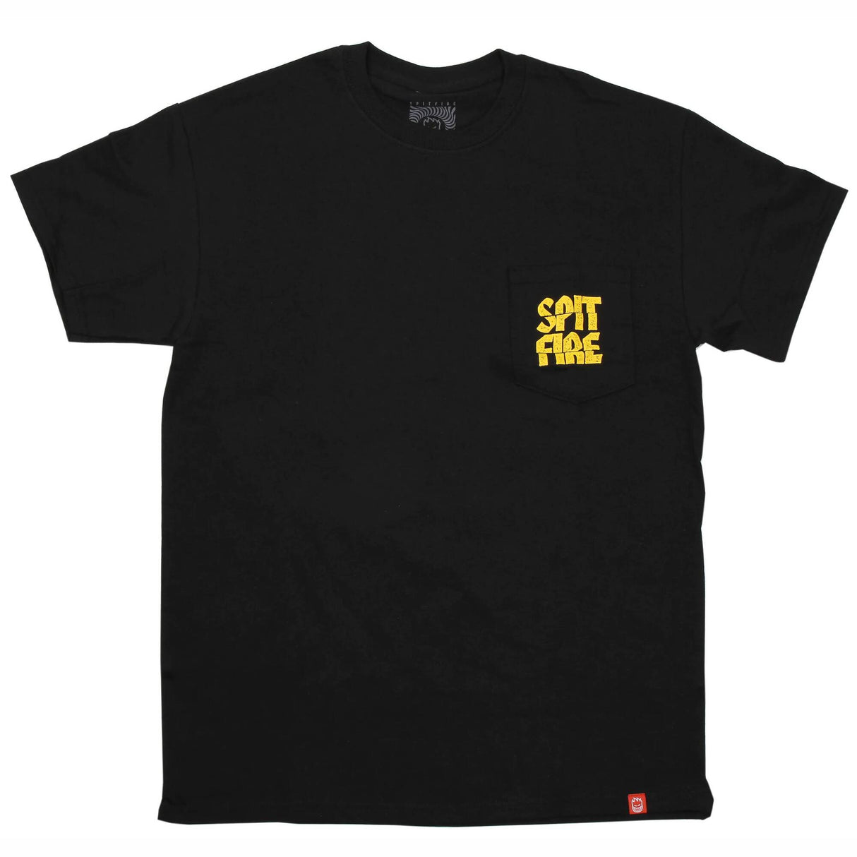 Spitfire Clean Cut T Shirt - Black/Yellow