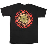Spitfire Classic Swirl Fade T Shirt - Black/Yellow/Red
