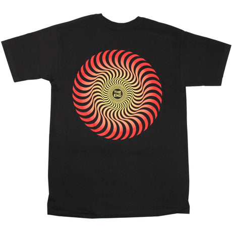 Spitfire Classic Swirl Fade T Shirt - Black/Yellow/Red SML