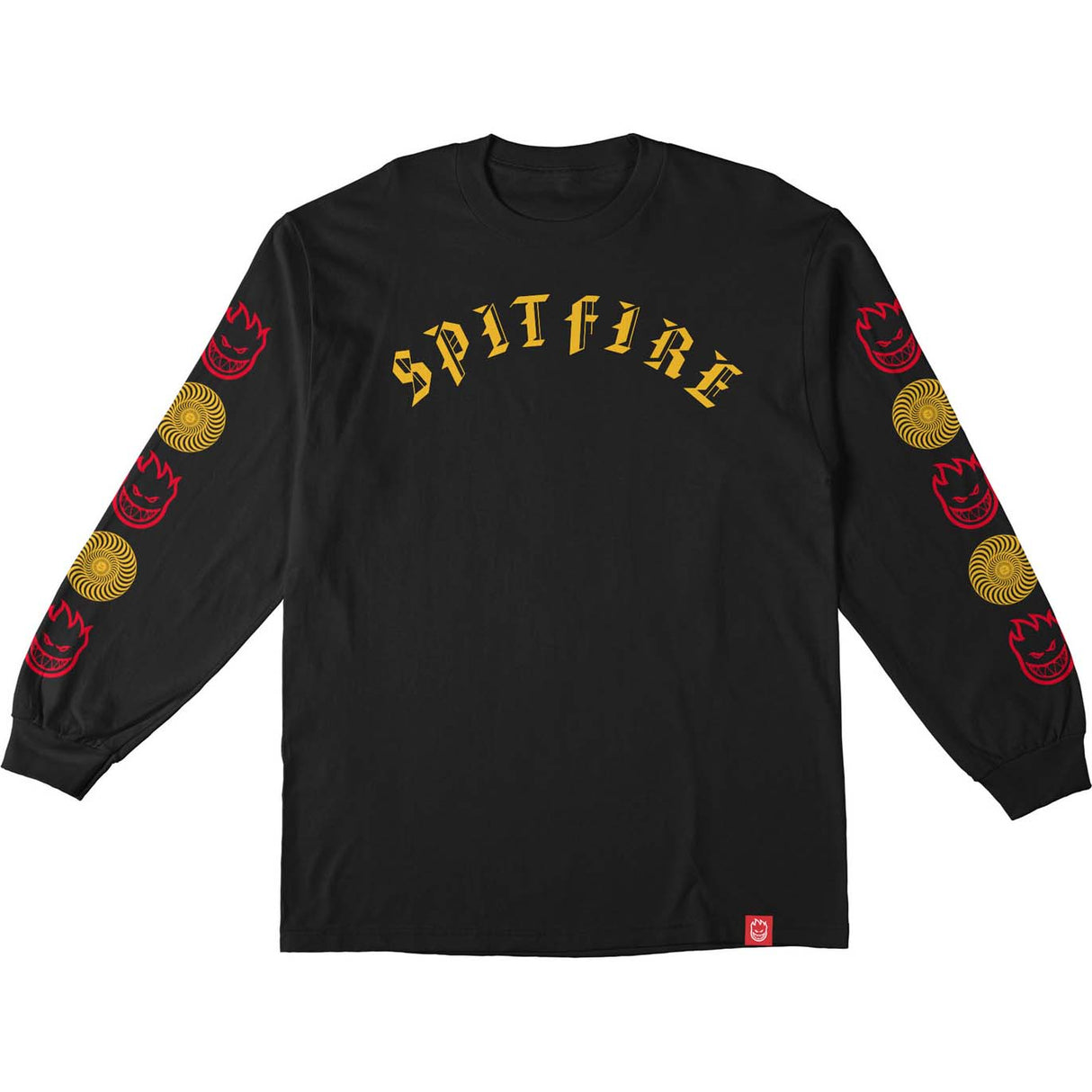 Spitfire Old E Combo L/S T Shirt - Black