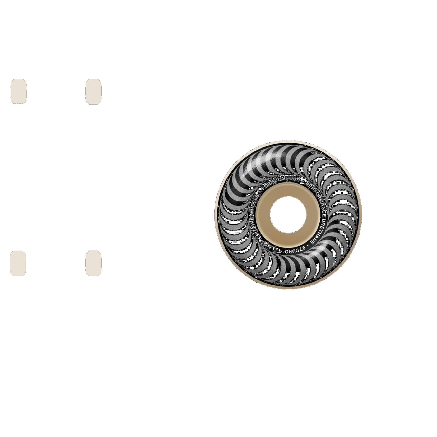 Spitfire Formula Four Classic 97a Skateboard Wheels - Natural 54mm (Pack of 4)