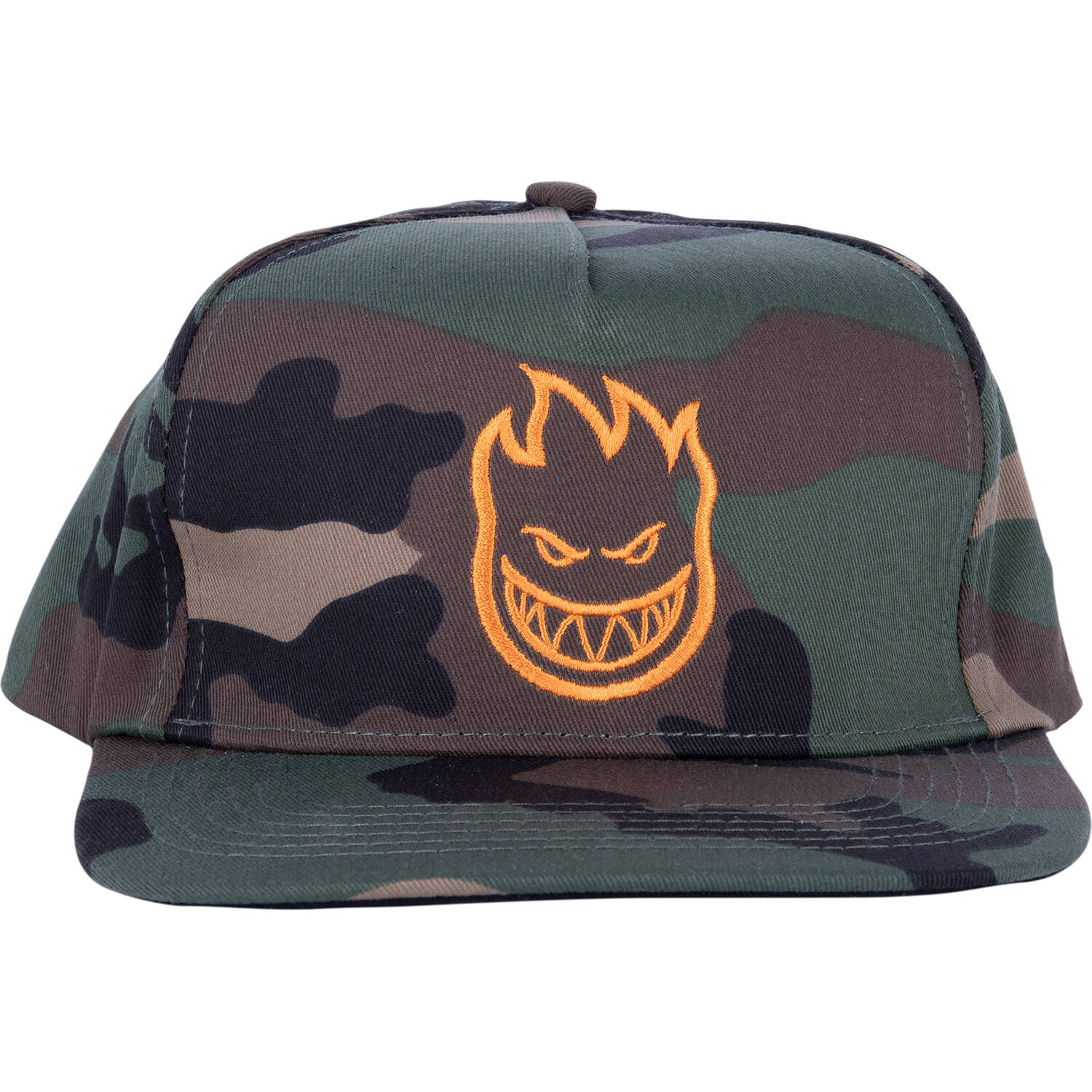 Spitfire Bighead Snapback Cap - Camo/Orange