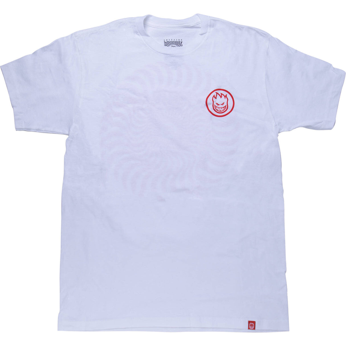 Spitfire Classic Swirl T Shirt - White/Red