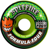 Spitfire Formula Four Team Colour Up Conical Full 99a Skateboard Wheels - Green/Black Swirl 53mm (Pack of 4)