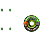 Spitfire Formula Four Team Colour Up Conical Full 99a Skateboard Wheels - Green/Black Swirl 53mm (Pack of 4)
