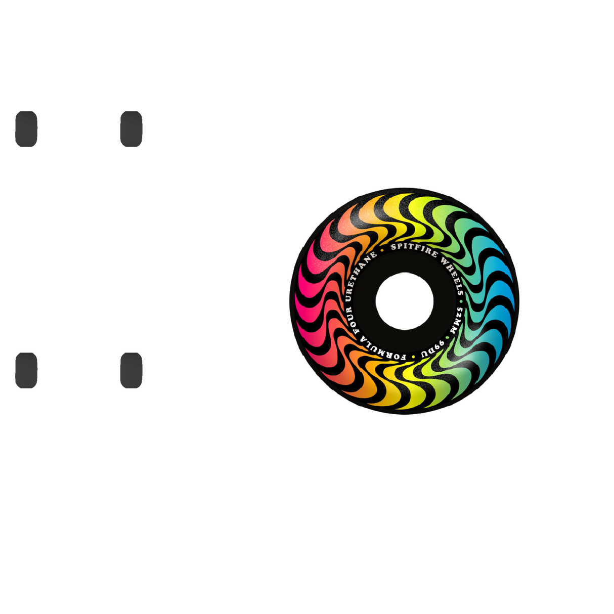 Spitfire Formula Four Team Trippy Swirl Radial 99a Skateboard Wheels - Black 53mm (Pack of 4)