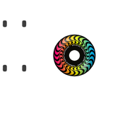 Spitfire Formula Four Team Trippy Swirl Radial 99a Skateboard Wheels - Black 53mm (Pack of 4)