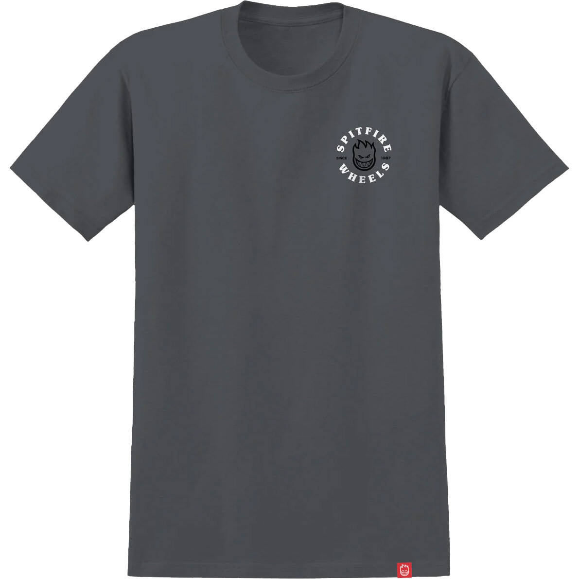 Spitfire Bighead Classic T Shirt - Charcoal