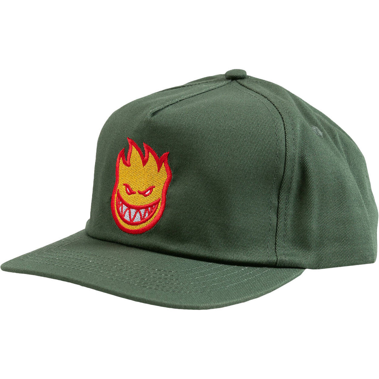 Spitfire  Bighead Fill Snapback Cap - Dark Green/Red/Gold
