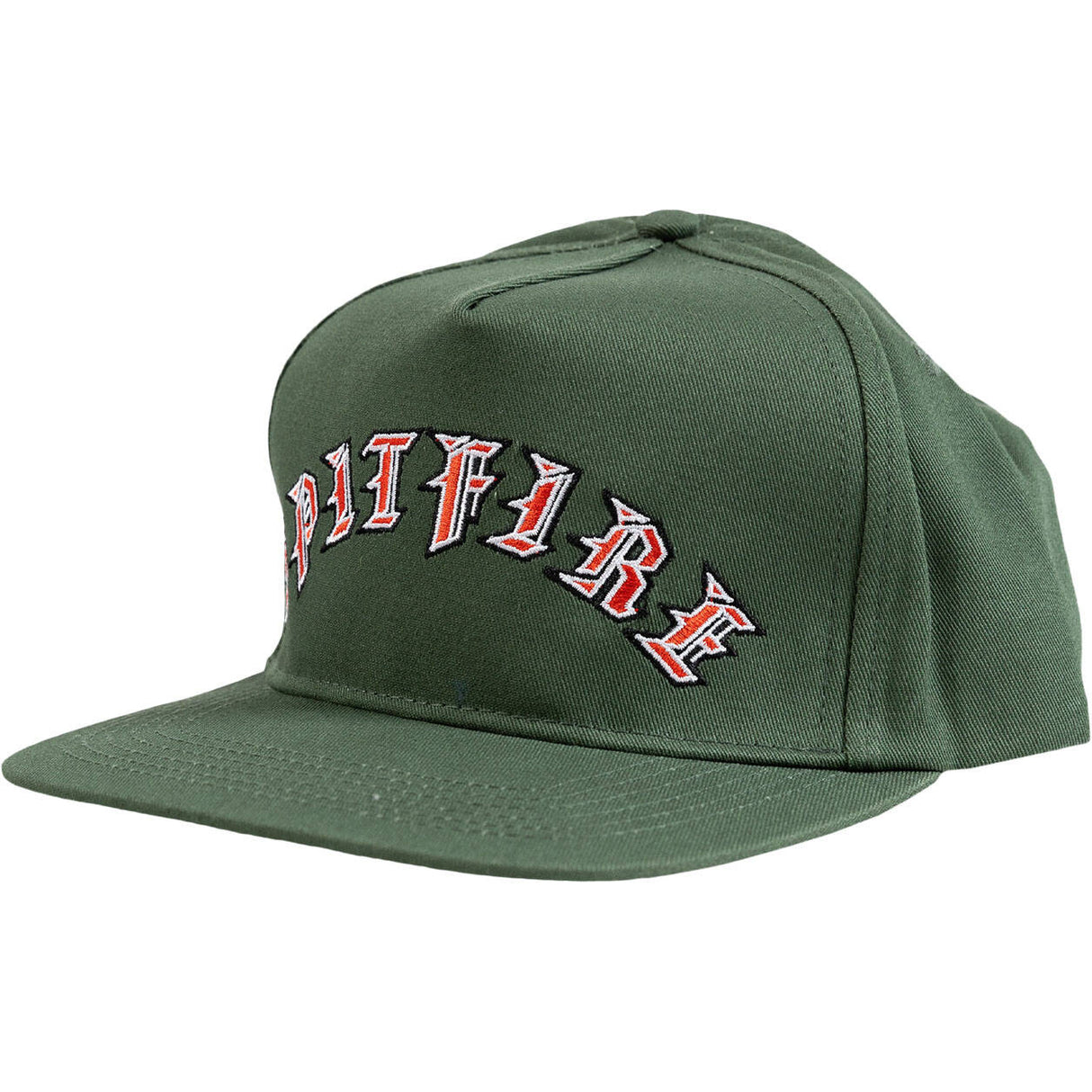 Spitfire Old E Arch Snapback - Olive/Red